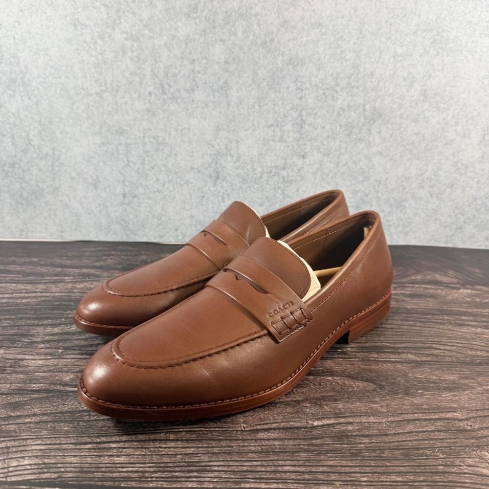 Coach men's Declan brown leather loafers Size US 7